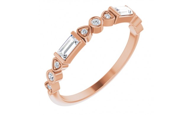 14K Rose 1/4 CTW Diamond Anniversary Band