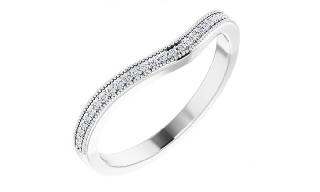 14K White .07 CTW Diamond Matching Band