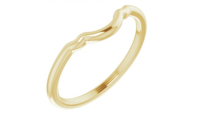 14K Yellow Band for 5.2 mm, 5.8 mm and 6.5 mm Engagement Ring