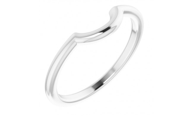 14K White Matching Band for 5.8 mm Engagement Ring