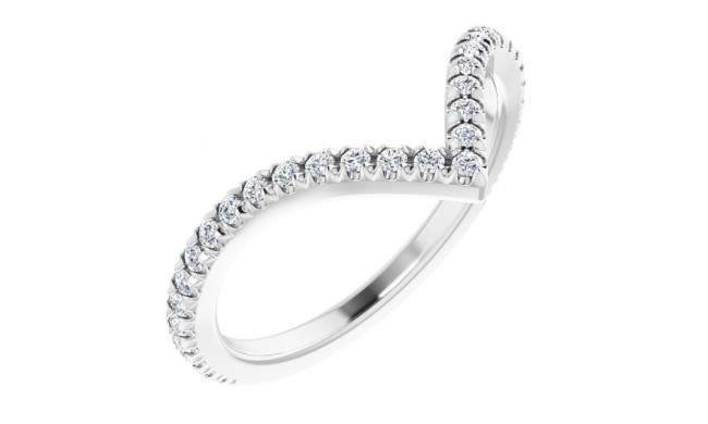 14K White 1/4 CTW Diamond Matching Band