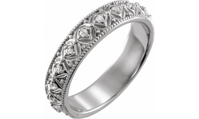 14K White 1/6 CTW Diamond Anniversary Band