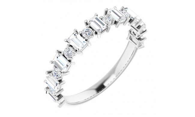 14K White 7/8 CTW Diamond Anniversary Band