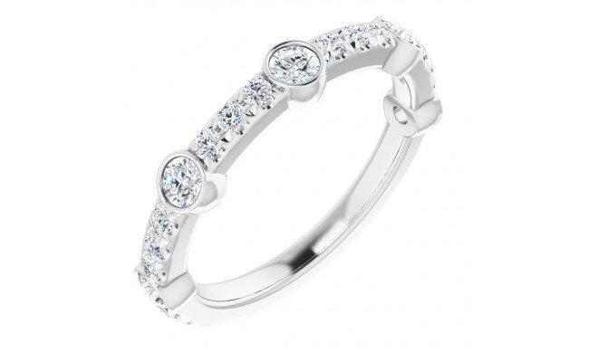 14K White 3/4 CTW Diamond Anniversary Band