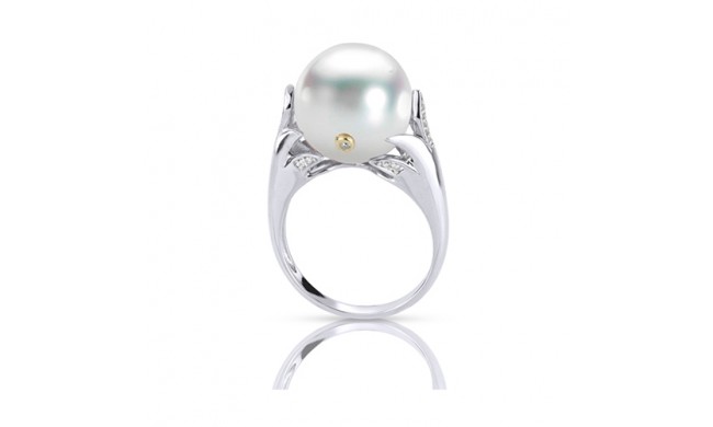 Imperial Pearl 14k White Gold Freshwater Pearl Ring