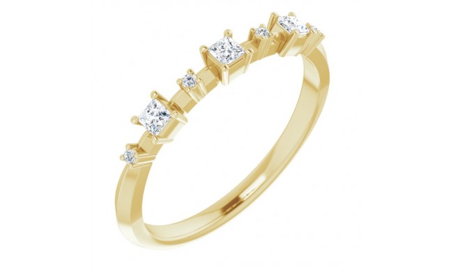 14K Yellow 1/6 CTW Diamond Anniversary Band