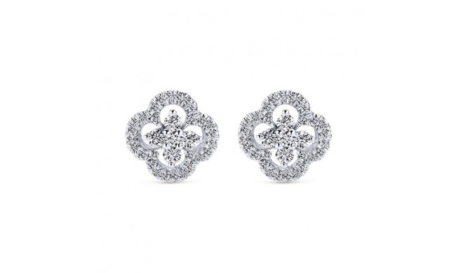14k White Gold Gabriel & Co. Diamond Stud Earrings