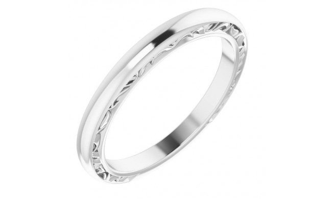 14K White Matching Band