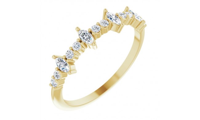 14K Yellow 1/3 CTW Diamond Anniversary Band