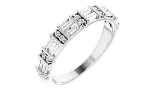 14K White 1/2 CTW Diamond Anniversary Band