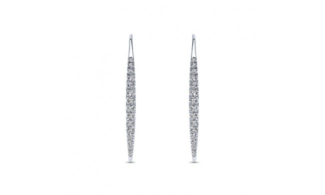 14k White Gold Gabriel & Co. Diamond Drop Earrings