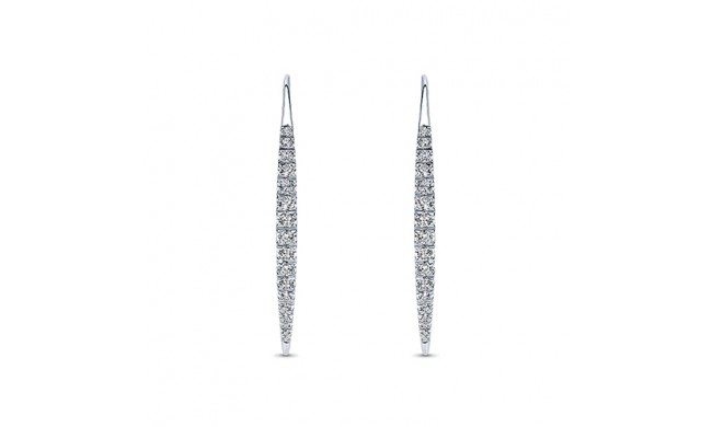 14k White Gold Gabriel & Co. Diamond Drop Earrings