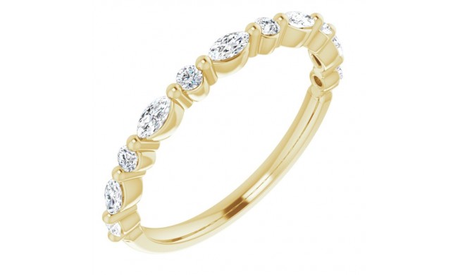 14K Yellow 1/4 CTW Diamond Anniversary Band