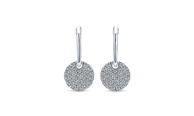 14k White Gold Gabriel & Co. Diamond Drop Earrings