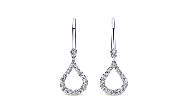 14k White Gold Gabriel & Co. Diamond Drop Earrings
