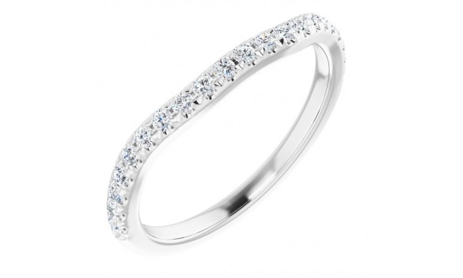 14K White 1/4 CTW Diamond Matching Band