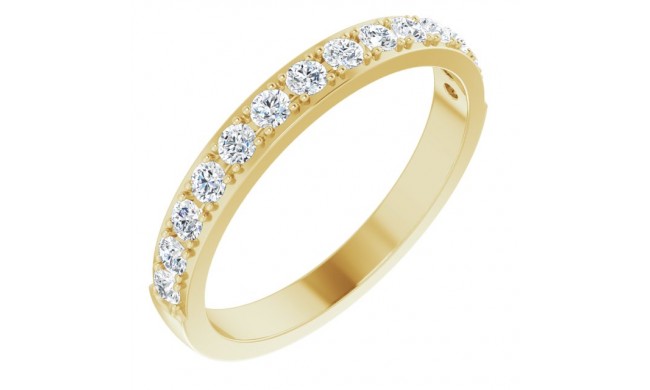 14K Yellow 3/8 CTW Diamond Anniversary Band