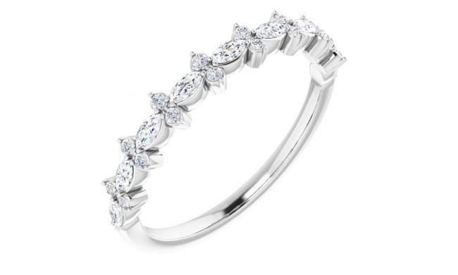 14K White 1/3 CTW Diamond Anniversary Band