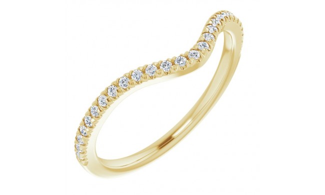 14K Yellow 1/6 CTW Diamond French-Set Matching Band