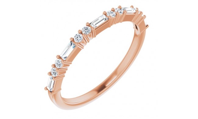 14K Rose 1/4 CTW Diamond Anniversary Band