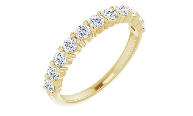 14K Yellow 1/2 CTW Diamond Anniversary Band