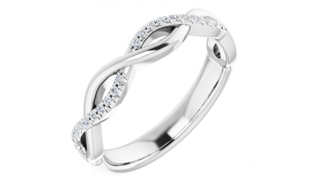 14K White 1/8 CTW Diamond Anniversary Band