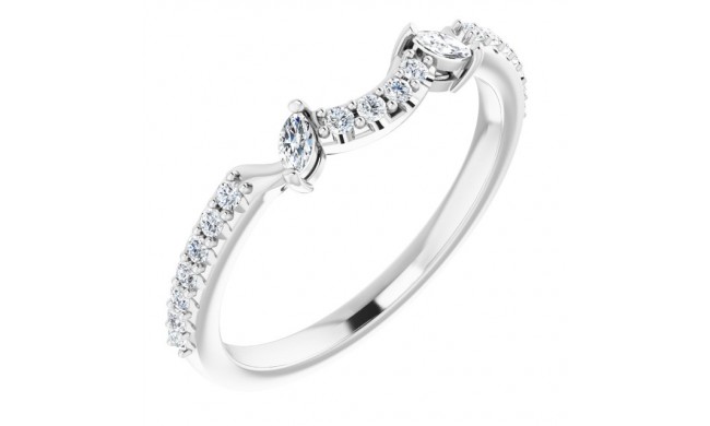 14K White 1/5 CTW Diamond Matching Band