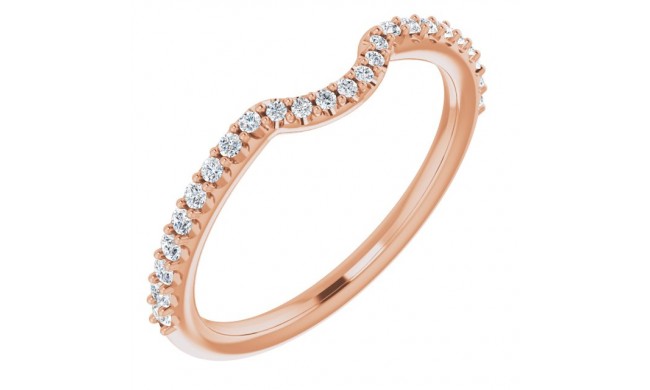 14K Rose 1/5 CTW Diamond Matching Band