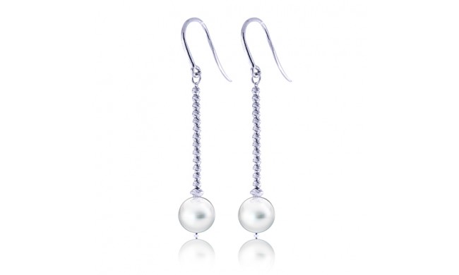 Imperial Pearl Sterling Silver Freshwater Pearl Brilliance Bead Earrings