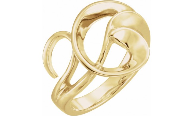 14K Yellow Freeform Ring