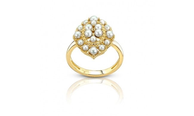 Imperial Pearl 14k Yellow Gold Freshwater Pearl Ring