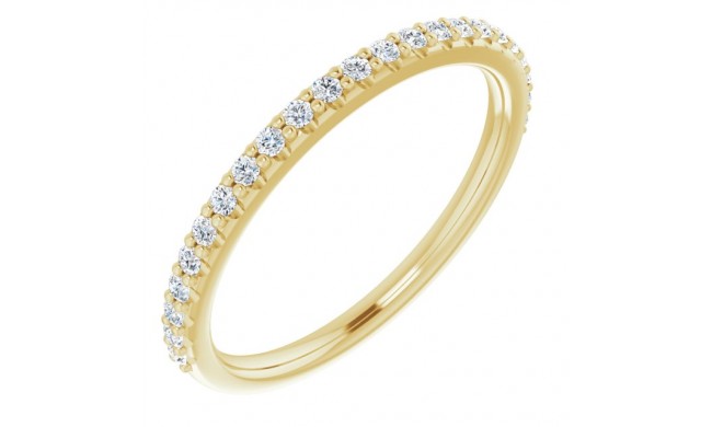 14K Yellow 1/5 CTW Diamond Band for 6.5 mm Round Ring