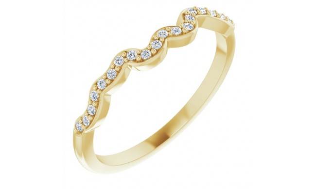 14K Yellow .08 CTW Diamond Matching Band