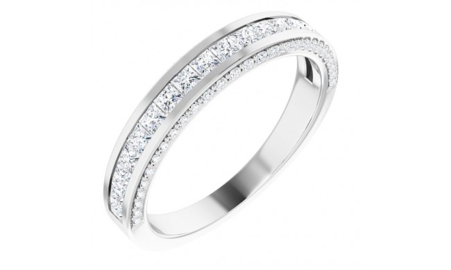 Platinum 3/4 CTW Diamond Anniversary Band