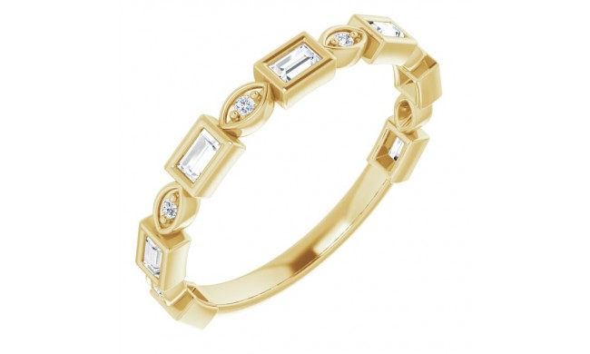 14K Yellow 1/4 CTW Diamond Anniversary Band