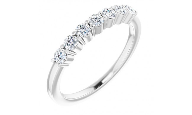 14K White 3/8 CTW Diamond Anniversary Band