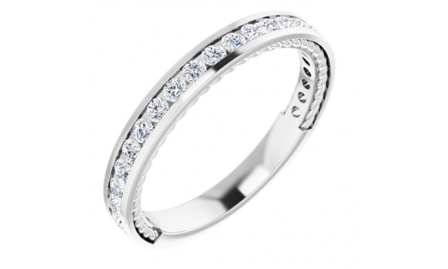 14K White 1/2 CTW Diamond Anniversary Band