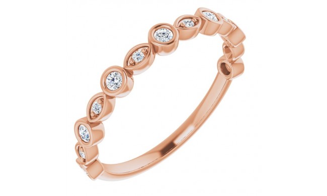 14K Rose 1/6 CTW Diamond Anniversary Band