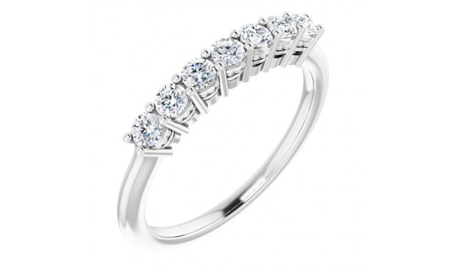 14K White 3/8 CTW Diamond Anniversary Band