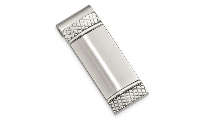 Chisel Stainless Steel Brushed And Textured Money Clip