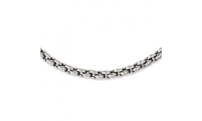 Chisel Stainless Steel Polished Ovals 24in Necklace