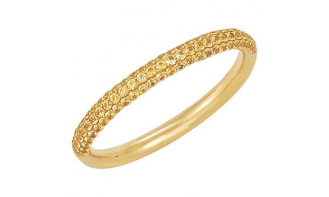 14k Yellow Gold Yellow Sapphire Stackable Ring