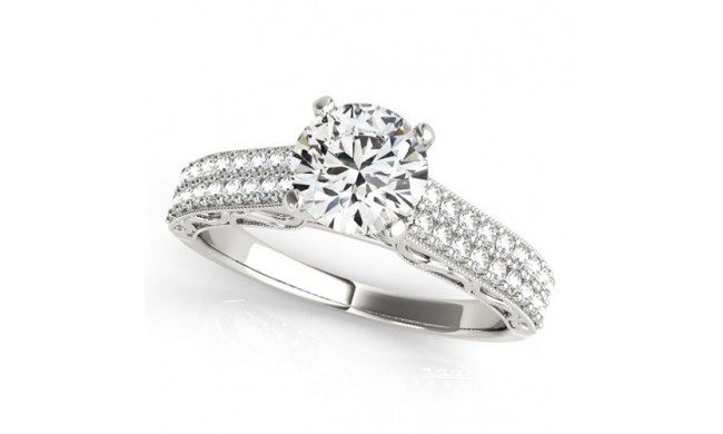 Overnight 18k White Gold Diamond Engagement Ring