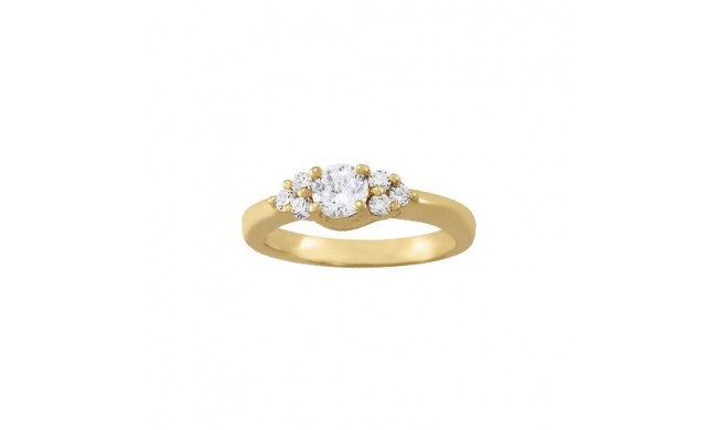 Overnight 18k Yellow Gold Diamond Engagement Ring