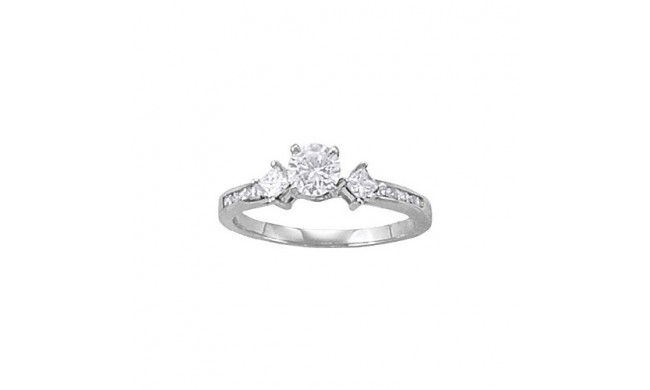 Overnight 18k White Gold Diamond Engagement Ring