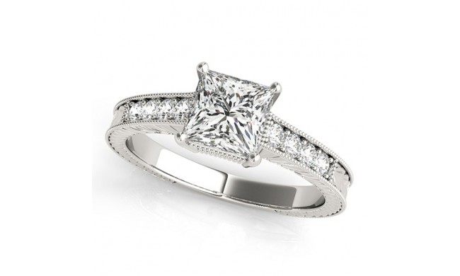 Overnight 18k White Gold Diamond Engagement Ring