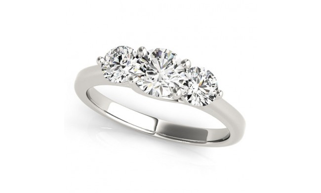 Overnight 18k White Gold Diamond Engagement Ring