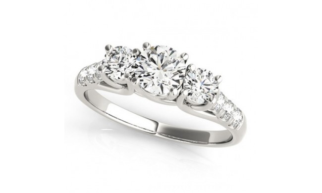 Overnight 18k White Gold Diamond Engagement Ring