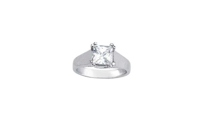 Overnight 18k White Gold Diamond Engagement Ring