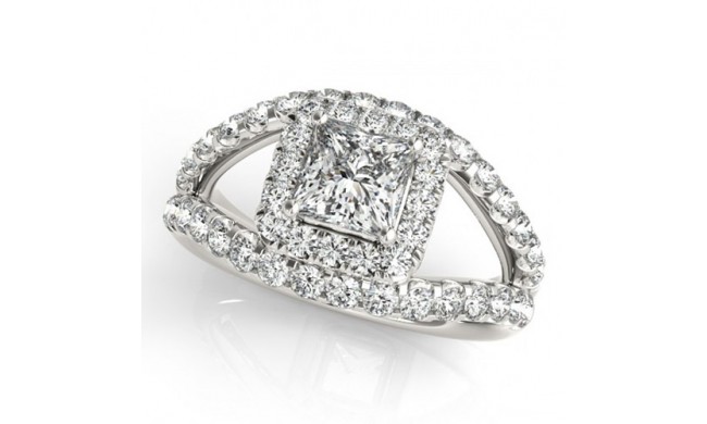 Overnight 18k White Gold Diamond Engagement Ring